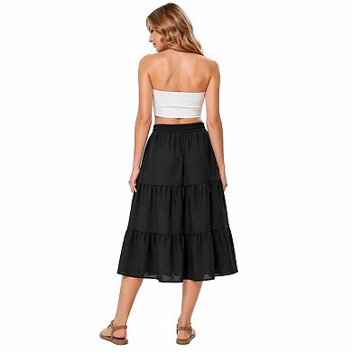 Women's High-Waist Casual Skirt