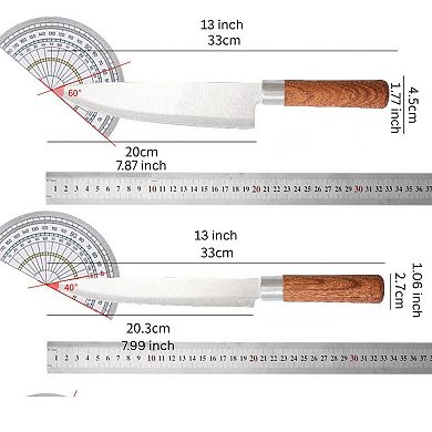7-Piece Stainless Steel Knife Set with Wooden Handles