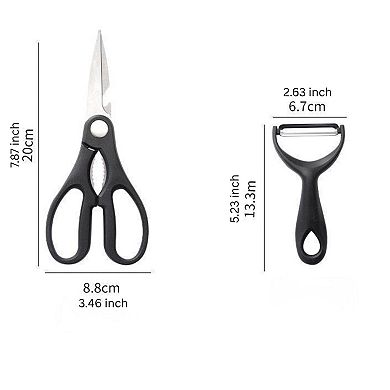 7-Piece Stainless Steel Knife Set with Wooden Handles