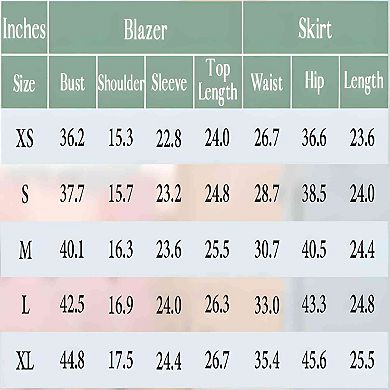 Women Structured Skirt Suit