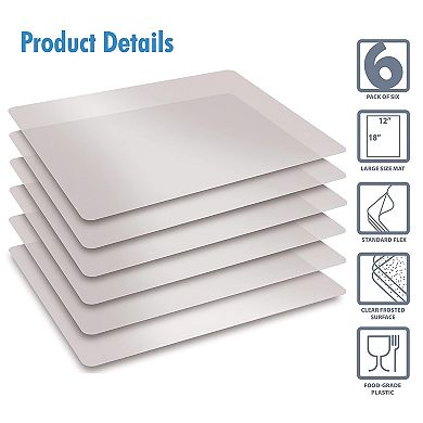 6-Pack 12"x18" Extra Thick Clear Cutting Mats