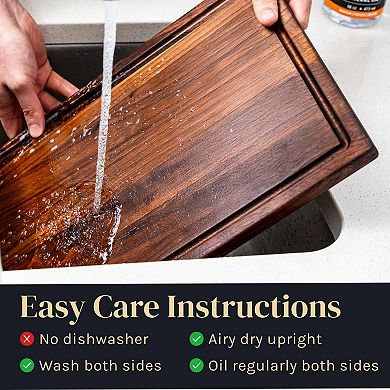 Reversible Walnut Cutting Board, 17x11"