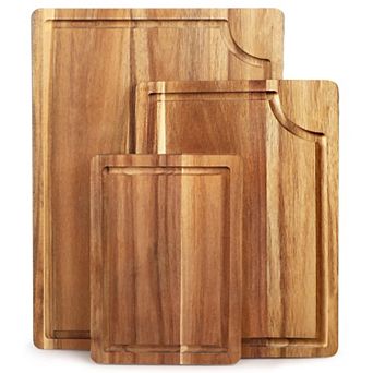 Organic Acacia Wood Cutting Board Set