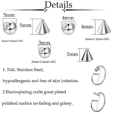 Non Piercing Stud and Ring Pack