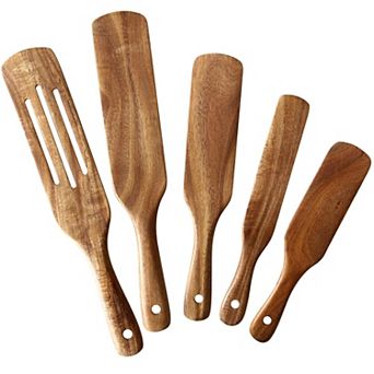 5 pc Teak Wooden Spurtle Set