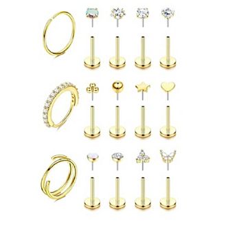 Push In Nose Stud Jewelry Set