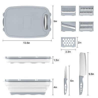 9-in-1 Collapsible Camping Cutting Board