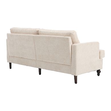 Trikiousd Mid Century Modern Chenille 2-Seat Loveseat Sofa Upholstered Couch