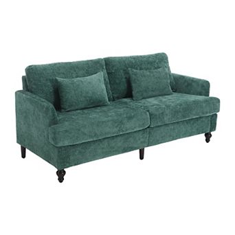 Trikiousd Mid Century Modern Chenille 2-Seat Loveseat Sofa Upholstered Couch