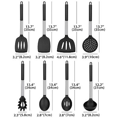8-Piece Silicone Kitchen Utensil Set