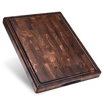 USA-Made Black Walnut Cutting Board with Juice Groove