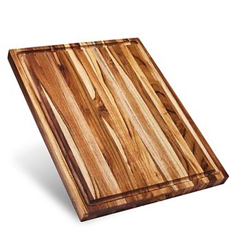 Reversible Laurel Teak Cutting Board with Juice Groove