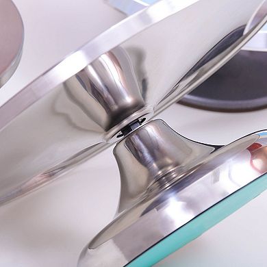 12" Premium Stainless Steel Revolving Cake Decorating Turntable Stand with 360 Rotation