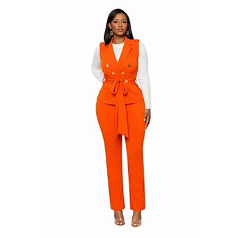 Women Straight Pants Suit Set