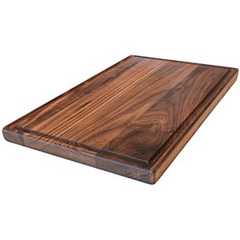 Black Walnut Cutting Board with Juice Well (17x11) Sustainable Hardwood"