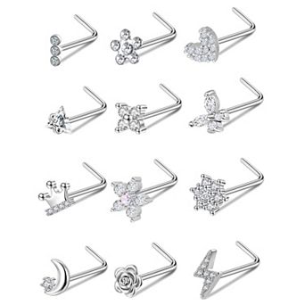 Multi-Shape Nose Piercing Jewelry