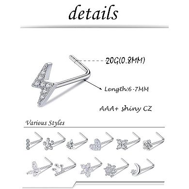 Multi-Shape Nose Piercing Jewelry