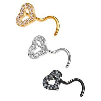 Heart Nose Stud Jewelry Set