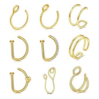 Fake Nose and Septum Ring Set