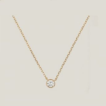 Faux Diamond Pendant Necklace