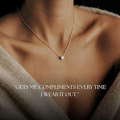Faux Diamond Pendant Necklace