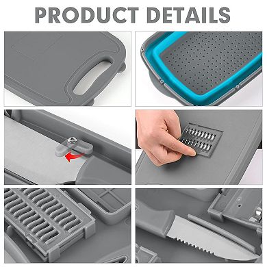 9-in-1 Collapsible Camp Chopping Board