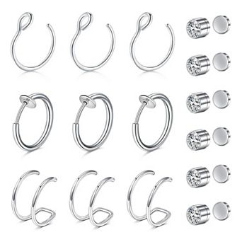 Fake Nose and Septum Ring Set