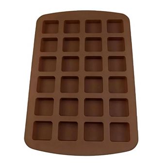 Silicone Square Chocolate Drop Mold (8.5 x 13.2 Inch) - Makes 24 Square
