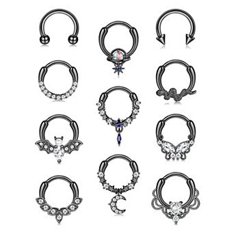 Septum Ring with Charm Design