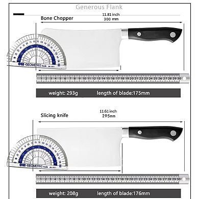 7-Piece Stainless Steel Knife Set with Plastic Block and Handle