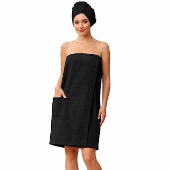 Women Shower Wrap with Pocket