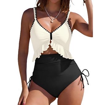 Ruffle Cutout Swimwear