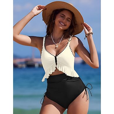 Ruffle Cutout Swimwear