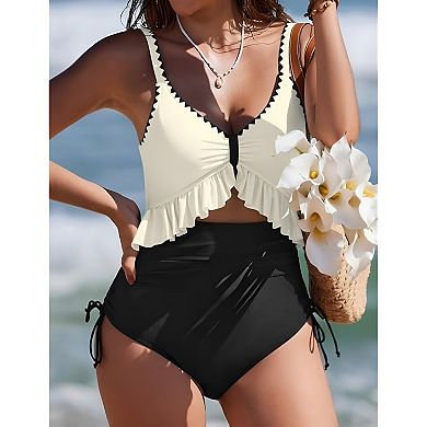 Ruffle Cutout Swimwear