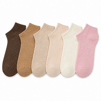 Cotton Low Cut Socks for Women - 6 Pack