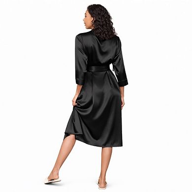 Women Soft Satin Lounge Robe