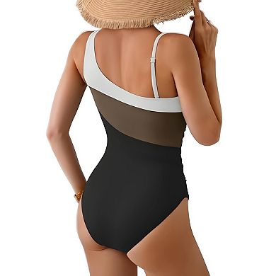 Ruched Slim Fit One Piece Swimsuit