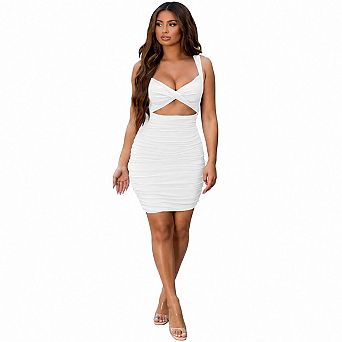 Sleeveless Twist Bodycon Mini Dress