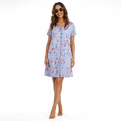 Women Zipper Bath Robe