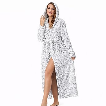 Women Fluffy Bath Robe