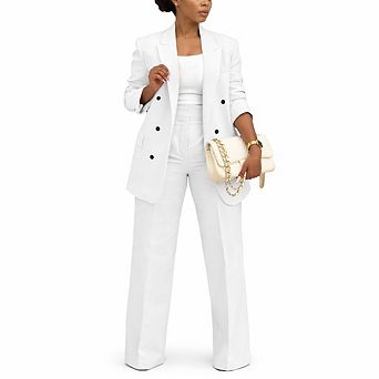 Women Fashion Wide Leg Suit