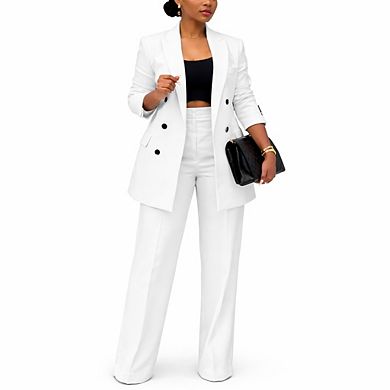 Women Fashion Wide Leg Suit