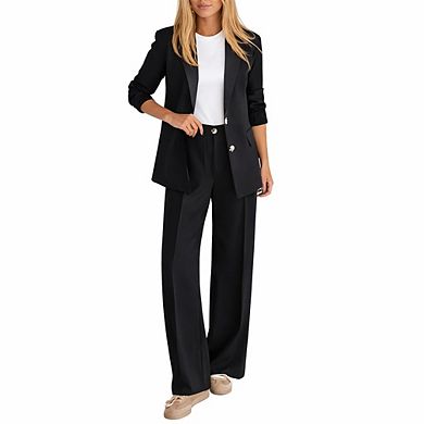 Women Work Blazer Pants Set