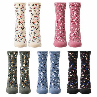Women's Floral Polka Dot Cotton Socks