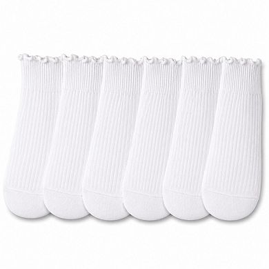 Women's Knit Frilly Socks - 6 Pack