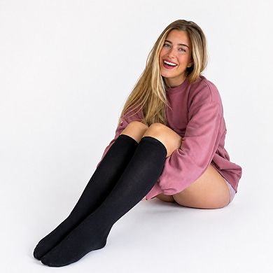 Women's Cotton Knee Socks - 3 Pack