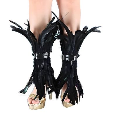 Feather Leg Warmers and Ankle Cuffs