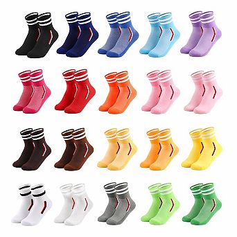 Women's Athletic Crew Socks - 20 Pairs