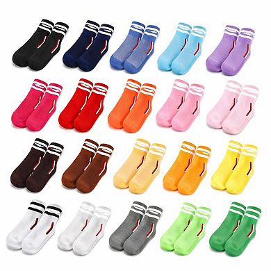 Women's Athletic Crew Socks - 20 Pairs