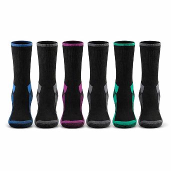Dri-Tech Crew Socks for Women - 6 Pairs